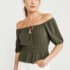 NWT Abercombie & Fitch Smocked Blouse
